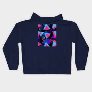 Vintage Geometric Pattern Memphis Retro memphis Gifts idea for Pattern Lovers Kids Hoodie